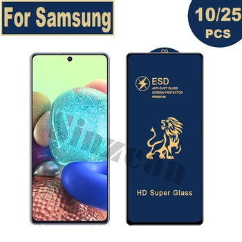 10-25db ESD antisztatikus por edzett üveg képernyővédő fólia Samsung Samsung készülékhez Samsung A21S A50 A20S A30S A12 S20FE S21 FE A71 A51 A52