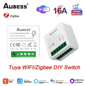 16A Zigbee / WIFI Tuya Smart Switch támogatás APP távirányító 2-utas vezérlő átjáró A Smart Life együttműködik az Alexával és a Google Home-mal