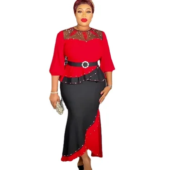 2 részes szoknya szettek Afrikai ruhák nőknek Nigéria Törökország Afrika Ruházati Hivatal Női ruha Dashiki női Ankara női ruha