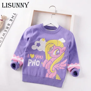2023 Őszi téli gyermek pulóver gyerek pulóver Lolita stílusú lány pulóver baba pulóver divat rajzfilm kisgyermek ruhák 2-8 éves