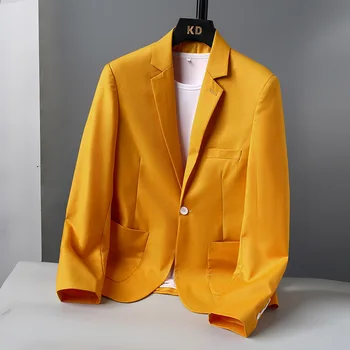 2023Kiváló minőségű férfi alkalmi jóképű party öltöny kabát üzleti alkalmi divat egyetlen nyugati kis öltöny Brit stílusú ruhadagály