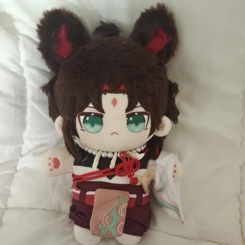 20CM játék Genshin Impact Cosplay Red Rabbit Ears Xiao puha aranyos öltöztetős szobalány ruha babaszövet plüss ajándék karácsonyi ajándék