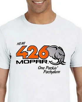 426 Hemi - One Packin' Pachyderm 100% pamut póló Plymouth/Mopar - fehér