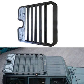 alumíniumötvözet fekete tetőcsomagtartó rakomány felső csomagtartó Hordozókosár Jeep Wrangler JL 2018+ JL1269 számára