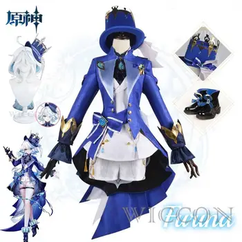 Anime játék Genshin Impact Furina Fontaine Focalors cosplay jelmez ruhák egyenruha Focalors paróka cosplay jelmez Hydro Archon szett