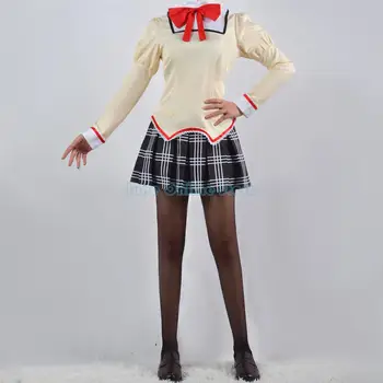 Anime Magical Girl Puella Magi Madoka Magica Homura Akemi cosplay jelmez harci egyenruha zokni Mahou Shoujo számára