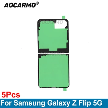 Aocarmo 5Pcs hátsó akkumulátorfedél ragasztó ragasztó Samsung Galaxy Z Flip 5G F7000 F7070 Z Flip3 F7110 pótalkatrészekhez