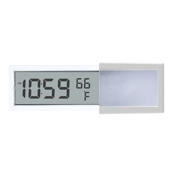  Autó elektronikus óra hőmérő LCD idő hőmérséklet 2 az 1-ben tapadókorong autó belső kiegészítők Celsius Fahrenheit kapcsolható
