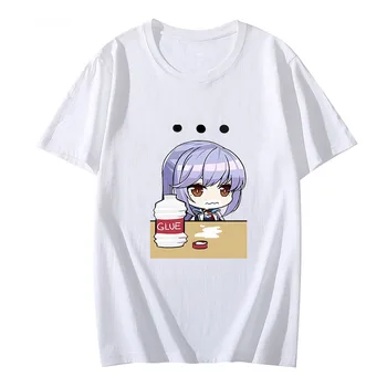 Azur Lane Essex pólók 100% pamut ing nyomtatás Grafikus pólók Uniszex nyári pólók Kawaii Anime ruhák laza rövid ujjú