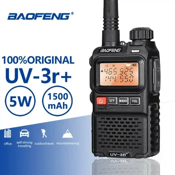 Baofeng UV-3R+ Pro kétsávos VHF/UHF UV-3R Plus Mini Walkie Talkie VOX kompakt FM adó-vevő UV3R Plus hordozható kétirányú rádió