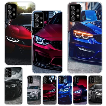 Blue Red Car M3 M4 Print Soft Case Samsung Galaxy A14 A54 A13 A53 A12 A52 Phone Shell A24 A34 A23 A33 A04S A03S A02S borító