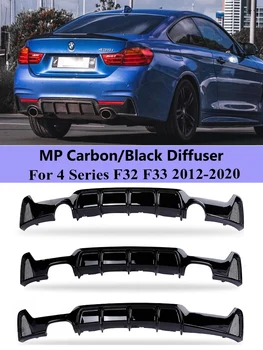 BMW 4-es sorozathoz F32 F33 F36 2014-2020 M Sport ajaktest készlet diffúzor MP szénszálas hátsó lökhárító diffúzor 420i 428i fényes fekete