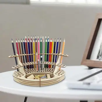 DIY fa tolltartó asztali írószer rendszerező sminkkefék rések Állvány irodai szervezők számára Szervezeti iskola