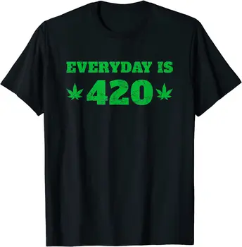 Everyday-Is Cannabis Weed Pot Stoners póló pamut férfi pólók őrült pólók túlméretezett design