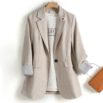 Fashion Business kockás öltöny női Work Office Blazer női kabát női kabát Új hölgyek hosszú ujjú tavaszi alkalmi blézer