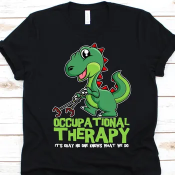 Foglalkozási terápiásT póló Terápiára rendben van Aranyos Rex Design Science