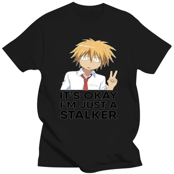 Férfi pólók Stalker Maid Sama Újdonság pamut pólók rövid ujjú Gintama póló kerek galléros ruhák plusz méret