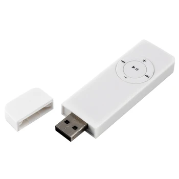 Hordozható USB Sport U lemez Mini Mp3 zenelejátszó támogatás 32GB TF kártya (fehér)