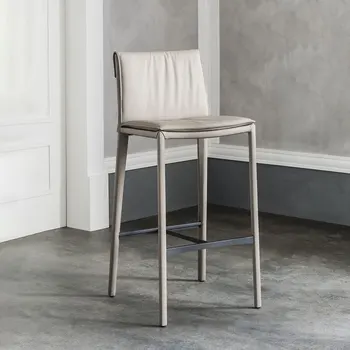 Hosszú manikűr Nordic Bar székek Luxus fém szalonkomód Bárszékek Irodai High Sillas de Comedor konyhabútor Fg261