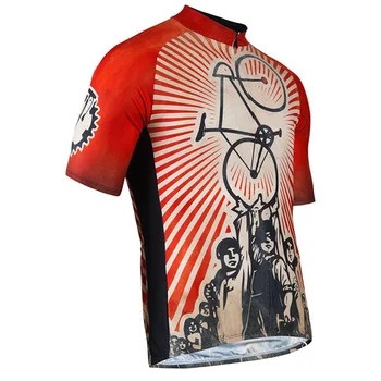 Hot Classic Retro férfi kerékpáros mez piros szabadtéri sport nyári kerékpár rövid ujjú ruházat kerékpáros ruházat gyorsan szárad