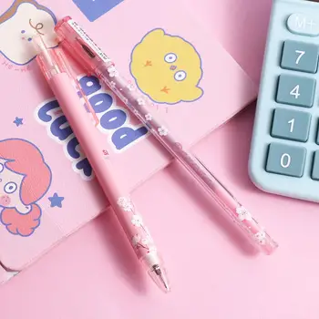 Irodaszerek Iskolai kellékek Koreai fekete Sakura szezon diák ajándék Sakura virágos író toll gél toll Aláíró toll