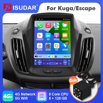 ISUDAR Android 12 autórádió Ford Kuga 2 Escape 3 C-Max 2012-2019 multimédia 2 Din Tesla függőleges képernyő GPS Carplay sztereó