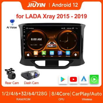 JIUYIN 2 DIN Android 12.0 autórádió Központi multimédia lejátszó 9 hüvelykes Auto Carplay 4G GPS videó LADA Xray 2015 - 2019