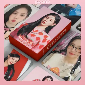 KAZUO 55 db (G)I-DLE MIYEON Album Lomo kártya Kpop fotókártyák képeslapok sorozat