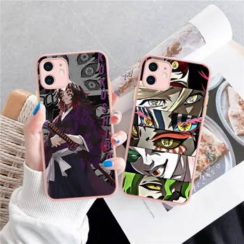 Kokushibo Demon Slayer telefontok iPhone 14 X XR XS 7 8 Plus 11 12 13 pro MAX 13mini matt ütésálló tok