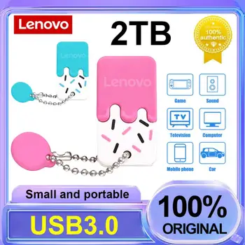 Lenovo Eredeti 2TB USB flash meghajtók USB 3.0 Cle USB nagysebességű pendrive 128GB Pendrive Memory Stick ajándék PC-re / laptopra / telefonra