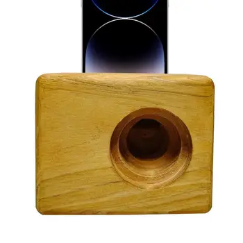  Mobiltelefon hangerősítő Telefontartó erősítő állvány állvány Asztali dekoráció Sound Stand hangerősítő Fa kézműves mobiltelefon állvány