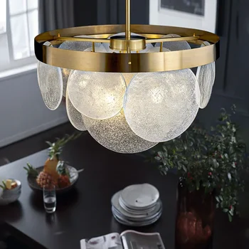 Modern LED függő buboréküveg mennyezeti csillár modellek Könnyű lámpatest lámpatest csillogás Suspen lámpatest étkezéshez konyha hálószoba