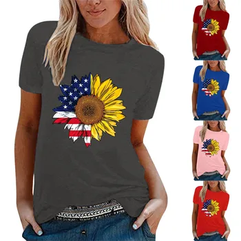 Napraforgó mintás póló Van Gogh Art póló Divat női felsők Póló Harajuku pólók Női pólóruhák Camiseta Femina