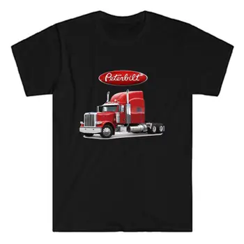 Peterbilt Trucking logó Kamionos férfi fekete póló S-től 5XL-ig