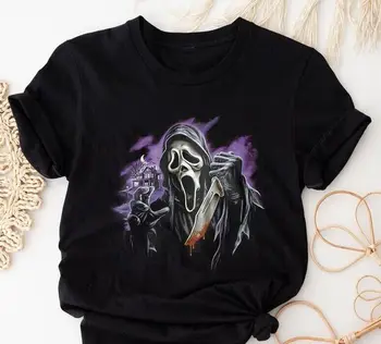 Retro Scream sorozat Horror film Ghostface gyilkos ajándékok Halloween Unisex póló