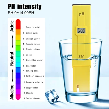RZ PH mérő víz hidroponika Digitális PH teszter toll 0.01 Nagy pontosság 0-14 PH tartományban Háztartási ivómedence akvárium