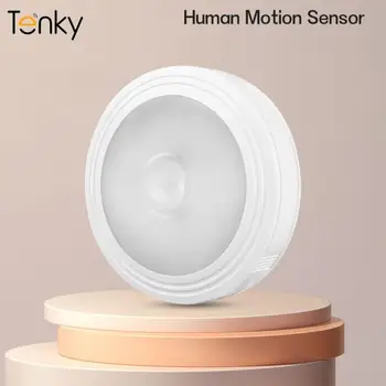 Tenky emberi mozgásérzékelő emberi test mozgó érzékelő 6LEDs éjszakai fény 120 ° -os nagy érzékenységű automatikus biztonság otthoni érzékelő lámpa