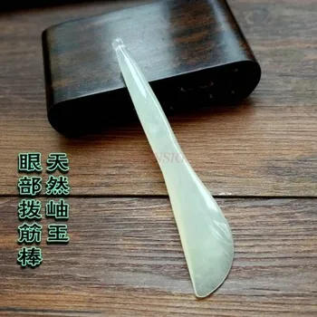Természetes jáde szem borda bot Xiuyu facsaró deszka akupunktúrás toll szépségpálca a meridián pat arc stick