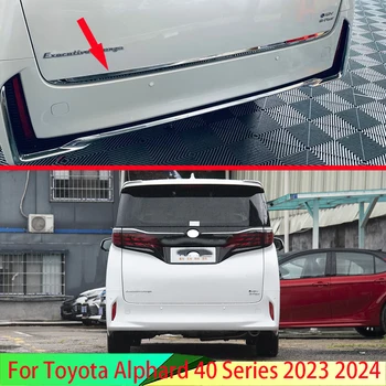 Toyota Alphard Vellfire 40-es sorozathoz 2023 2024 rozsdamentes acél hátsó hátsó ajtófedél burkolat hátsó csomagtartó díszléc keret