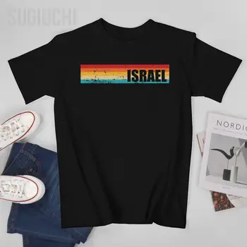 Uniszex férfi Izrael vintage retro póló pólók női 100% pamut póló