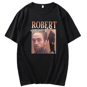 Vicces Robert Pattinson álló mém póló férfi puha pamut póló felsők vintage Rob póló rövid ujjú férfiak nyári divat póló