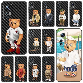 Állati aranyos medve telefontok Xiaomi Mi 9SE 9T 10T 11i 11T Lite NE POCO C40 F3 M3 X3 GT NFC M4 X4 Pro 5G puha TPU fekete tok