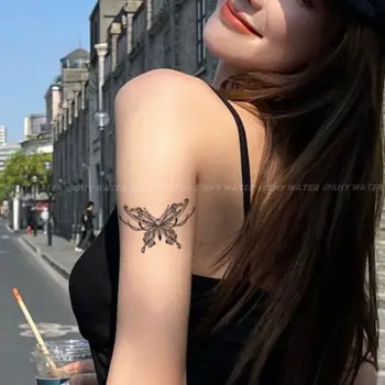 Édes hűvös Egyéb parti virágkar pillangó Hamis tetoválások nőknek Aranyos szexi vízálló gyógynövénylé tetoválás matrica Fesztivál művészet