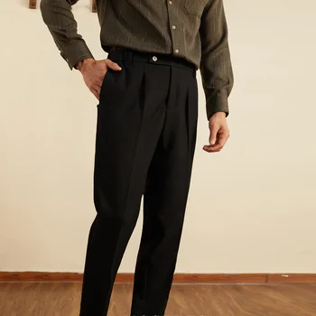 Új férfi elegáns formális nadrág nadrág nadrág férfi ruhanadrág férfi alkalmi szabás ruhák szociális öltöny ruházat munka üzlet D104