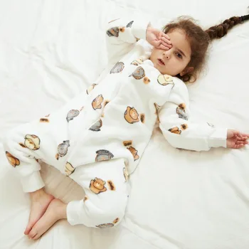 Új pizsama 1-5 éves gyermek hosszú ujjú hálózsák gyerek rajzfilm kislány pizsama baba alvó kisfiú hálózsák