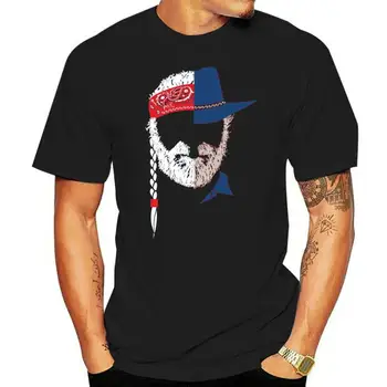 Új Willie Nelson & Merle Haggard póló USA Em1 méretű tiszta pamut póló