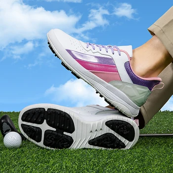 Új érkezésű golfcipők Férfi nők Könnyű golfozó lábbelik Sétacipők Csúszásmentes luxuscipők
