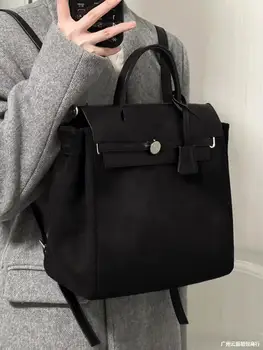 Új őszi téli táska női fejlett textúrájú egyszínű hátizsák diák utazótáska hátizsák kézi egy vállas Kelly táska