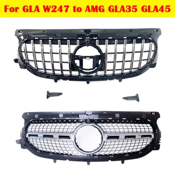 Car Styling középső hűtőrács GT gyémánt grill függőleges rúd Benz GLA W247 GLA220 GLA250 2020-2021 AMG GLA35 GLA45 számára