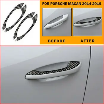Puha szénszálas autó oldalsó ajtó fogantyú burkolat Porsche Macan 2014-2019